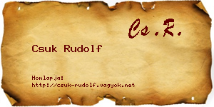 Csuk Rudolf névjegykártya